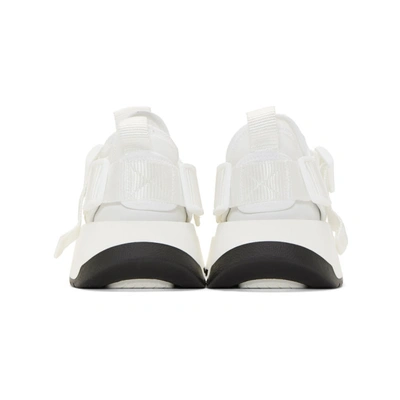Shop Mm6 Maison Margiela White Safety Strap Platform Sneakers In T1003 White