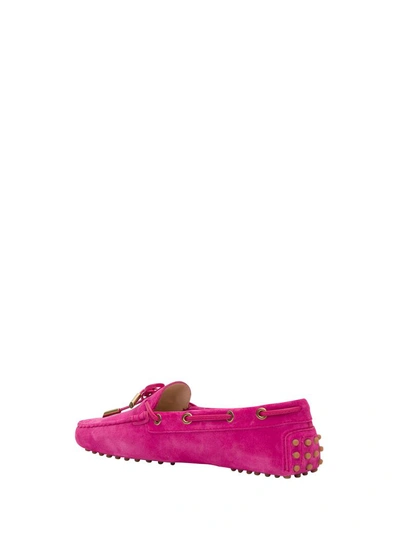 Shop Tod's Double T Loafer In Fuxia