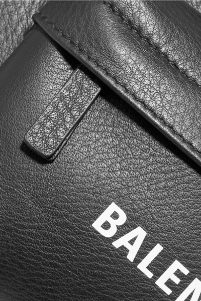 Shop Balenciaga Everyday Printed Leather Belt Bag In Black
