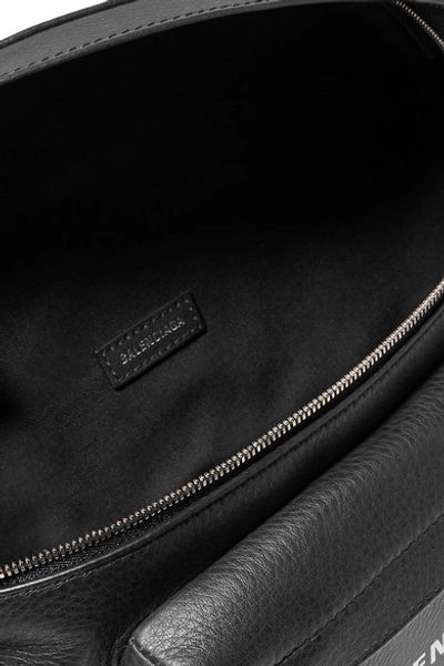 Shop Balenciaga Everyday Printed Leather Belt Bag In Black