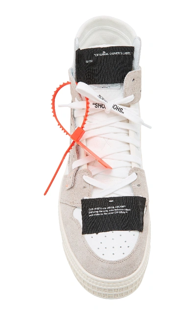 Shop Off-white 3.0 Off Court Suede-trimmed Leather Sneakers In Grey