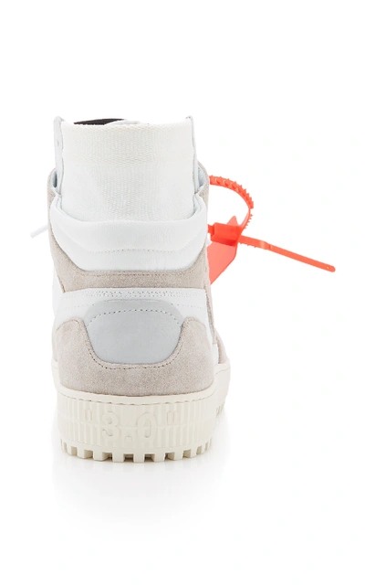 Shop Off-white 3.0 Off Court Suede-trimmed Leather Sneakers In Grey