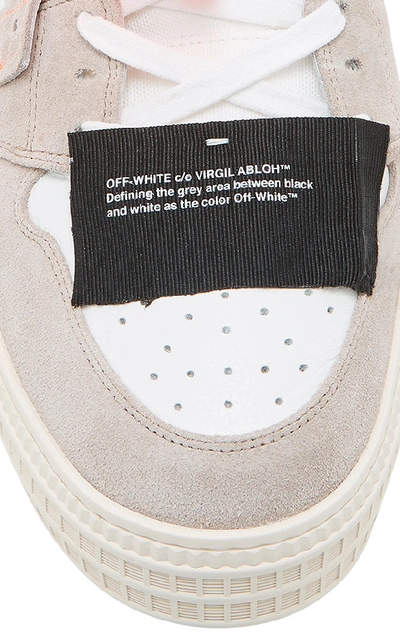 Shop Off-white 3.0 Off Court Suede-trimmed Leather Sneakers In Grey