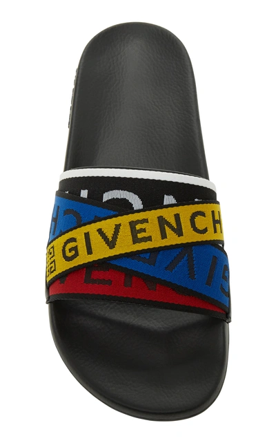 Shop Givenchy Logo Slide Flat Sandal In Multi
