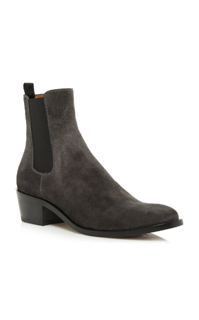Shop Givenchy Bowery Suede Boot In Dark Grey