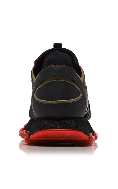 Shop Lanvin Open Runner Sneaker In Black