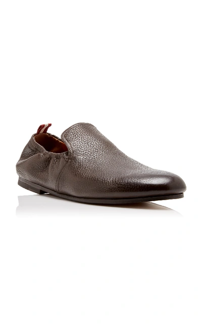 Shop Bally Plank Leather Loafers In Brown