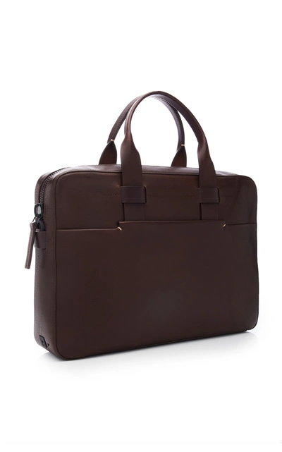 Shop Troubadour Trailblazer Leather Briefcase In Brown