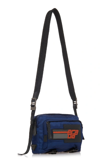 Shop Prada Blue Nylon Quilted Camera Bag