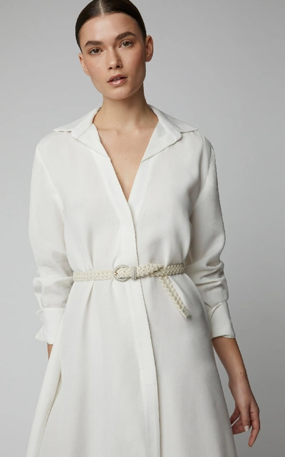 Shop Anderson's Braided Leather Belt In White