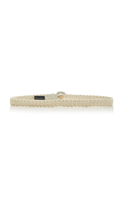 Shop Anderson's Braided Leather Belt In White