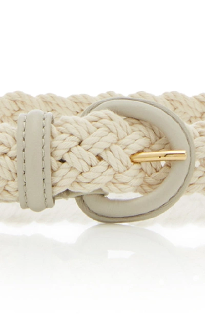 Shop Anderson's Braided Leather Belt In White