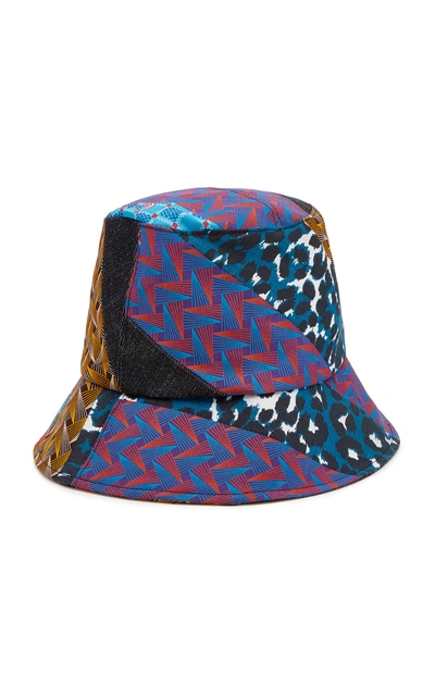 Shop Albertus Swanepoel Sabona Patchwork-effect Cotton Bucket Hat In Print
