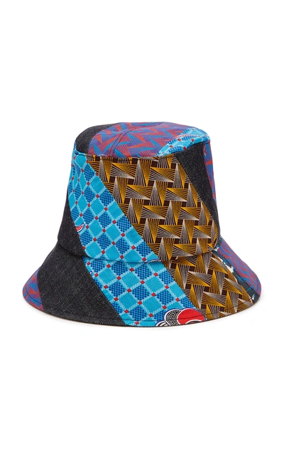 Shop Albertus Swanepoel Sabona Patchwork-effect Cotton Bucket Hat In Print