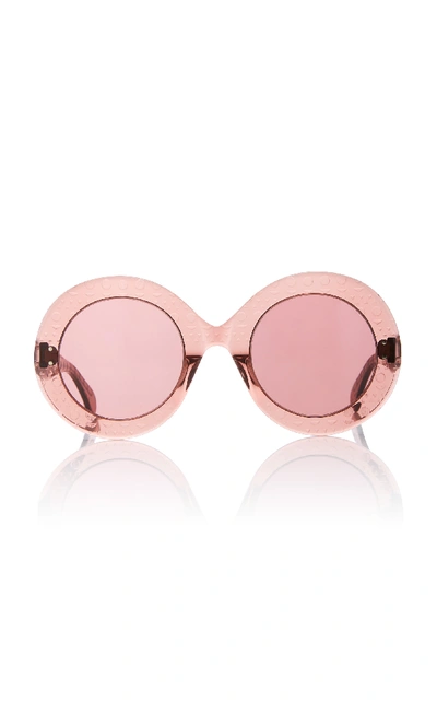 Shop Alaia Sunglasses Le Round Clou Sunglasses In Pink