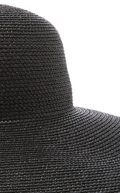 Shop Eric Javits Floppy Woven Sun Hat In Black