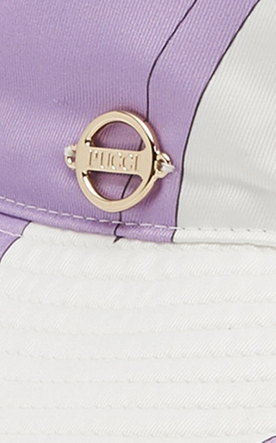 Shop Emilio Pucci Printed Wide-brimmed Bucket Hat In Purple