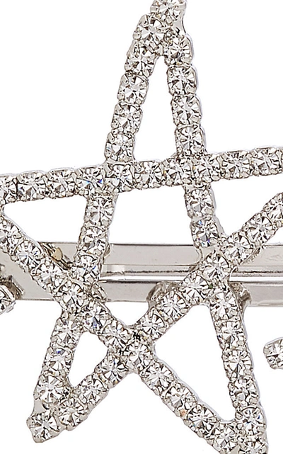 Shop Lelet Ny Seeing Stars Rhodium-plated Crystal Barrette In Silver