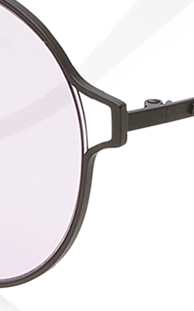 Shop Mcq By Alexander Mcqueen Round-frame Metal Sunglasses In Purple