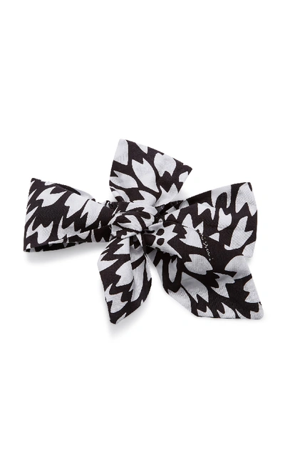 Shop Missoni Floral Print Cotton Headband In Black/white