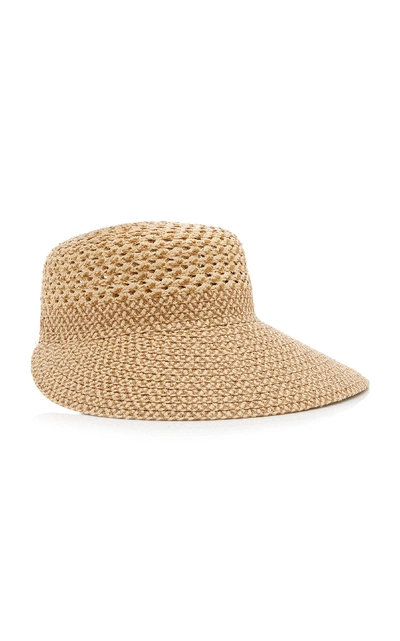 Shop Eric Javits Trophy Gal Woven Hat In Neutral