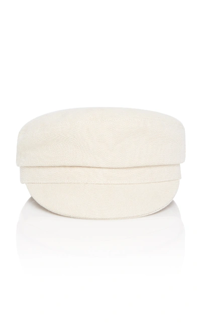 Shop Isabel Marant Evie Wool-blend Felt Cap In White