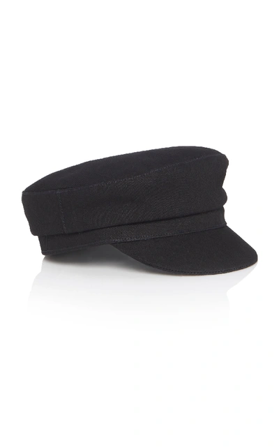 Shop Isabel Marant Evie Wool-blend Felt Cap In Black