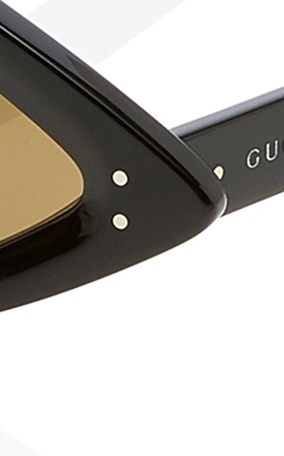 Shop Gucci Cat-eye Acetate Sunglasses In Black