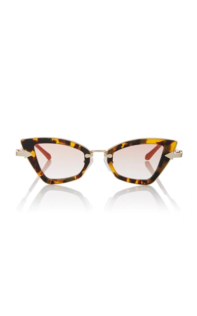 Shop Karen Walker Bad Apple Square-frame Tortoiseshell Acetate Sunglasses In Brown