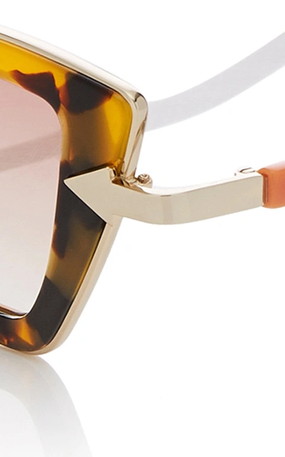 Shop Karen Walker Bad Apple Square-frame Tortoiseshell Acetate Sunglasses In Brown