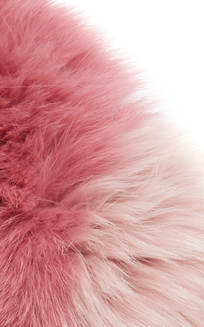 Shop Charlotte Simone Cuddle Cuff Two-tone Fur Stole In Pink