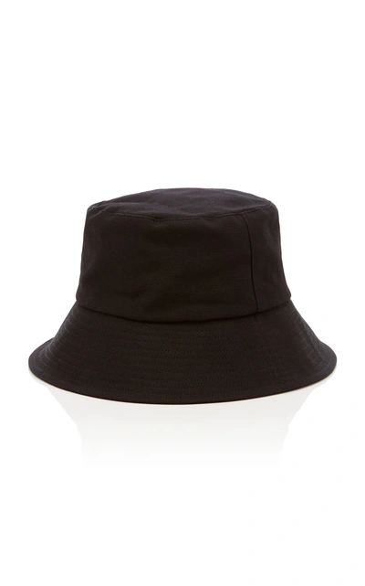 Shop Lack Of Color Wave Cotton-canvas Bucket Hat In Black
