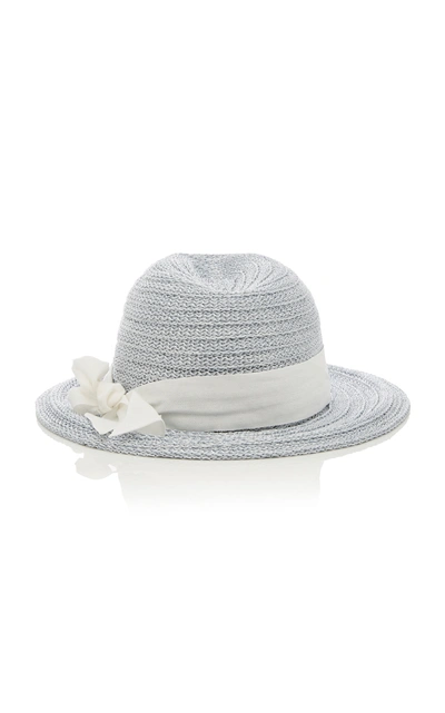 Shop Maison Michel Derek Straw Hat In Silver