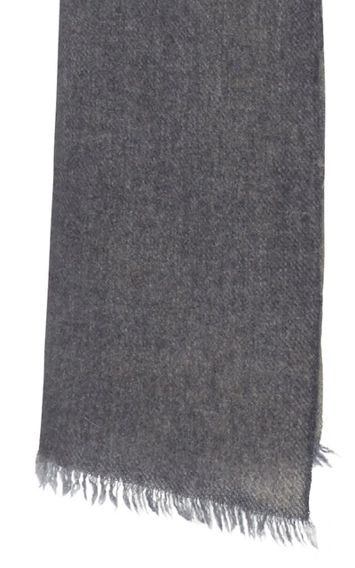 Shop Lanificio Arca Two-tone Cashmere Wrap In Grey