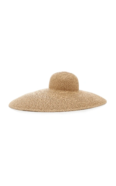 Shop Eric Javits Giant Floppy Woven Hat In Neutral