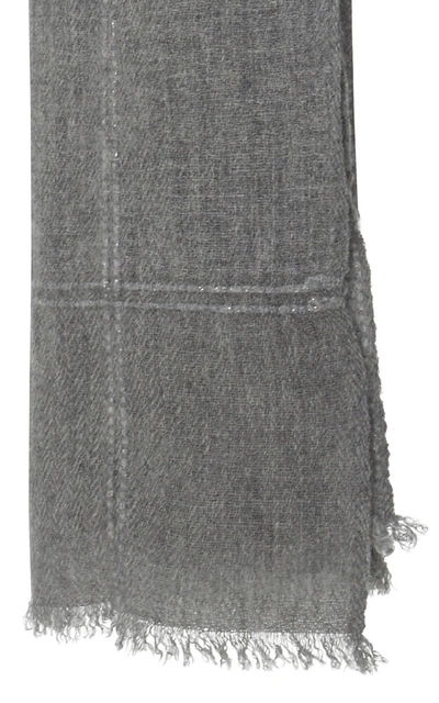 Shop Lanificio Arca Woven Cashmere Scarf In Grey