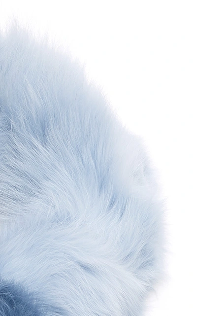 Shop Charlotte Simone Polly Pop Two-tone Fur Scarf In Blue