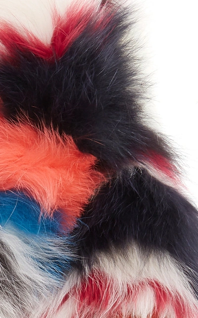 Shop Charlotte Simone Chunky Monkey Fur Scarf In Multi