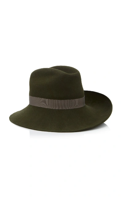 Shop Brandon Maxwell X Gigi Burris Cowboy Hat In Green