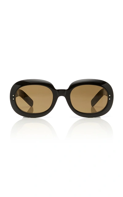 Shop Gucci Round-frame Acetate Sunglasses In Black