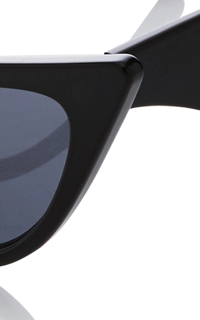 Shop Le Specs The Prowler Acetate Cat-eye Sunglasses In Black