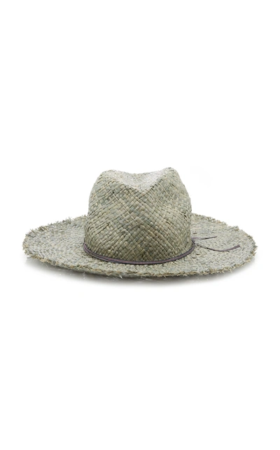 Shop Albertus Swanepoel Laguna Straw Hat In Grey