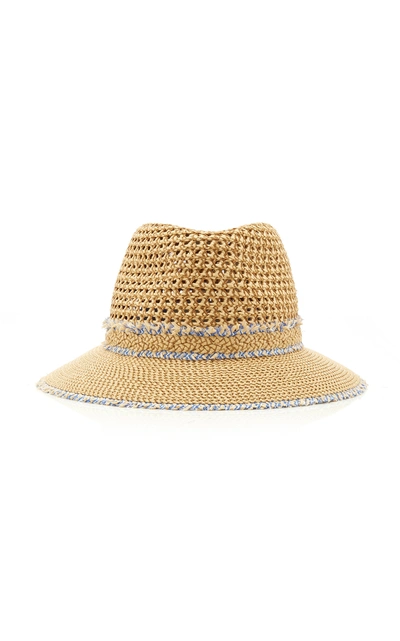 Shop Eric Javits Squishee Lulu Rope-trimmed Straw Hat In Neutral