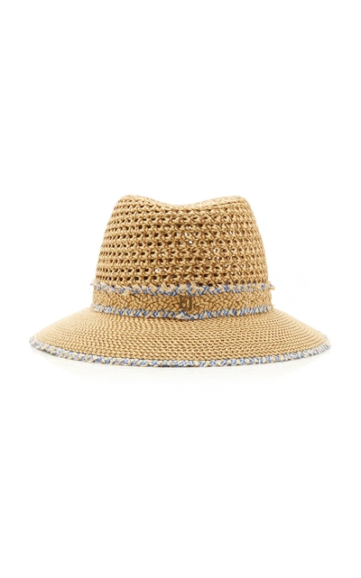 Shop Eric Javits Squishee Lulu Rope-trimmed Straw Hat In Neutral