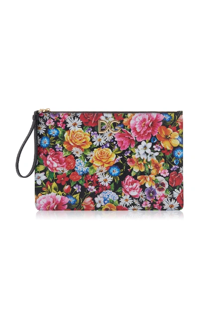 Shop Dolce & Gabbana Floral-print Zip Pouch In Multi