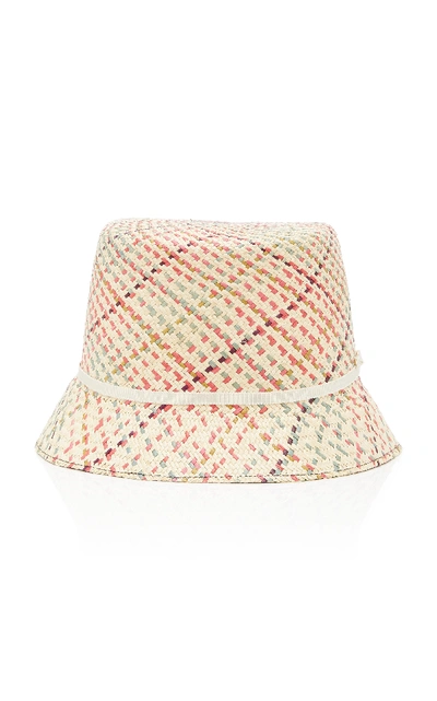 Shop Yestadt Millinery Woven Straw Bucket Hat In Multi