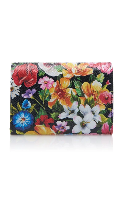 Shop Dolce & Gabbana Floral-print Leather Wallet In Multi