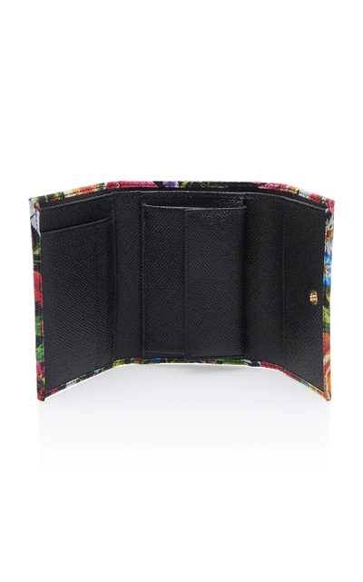 Shop Dolce & Gabbana Floral-print Leather Wallet In Multi