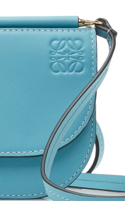 Shop Loewe Gate Mini Leather Bag In Blue