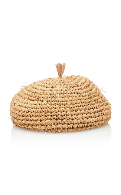 Shop Gigi Burris Exclusive Coco Straw Beret In Neutral